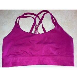 Freely Sports Bra Womens Size L Criss Cross Strappy Workout Fitness Top‎ Fuchsia